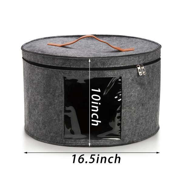 2 Pack Foldable Felt Hat Storage Box