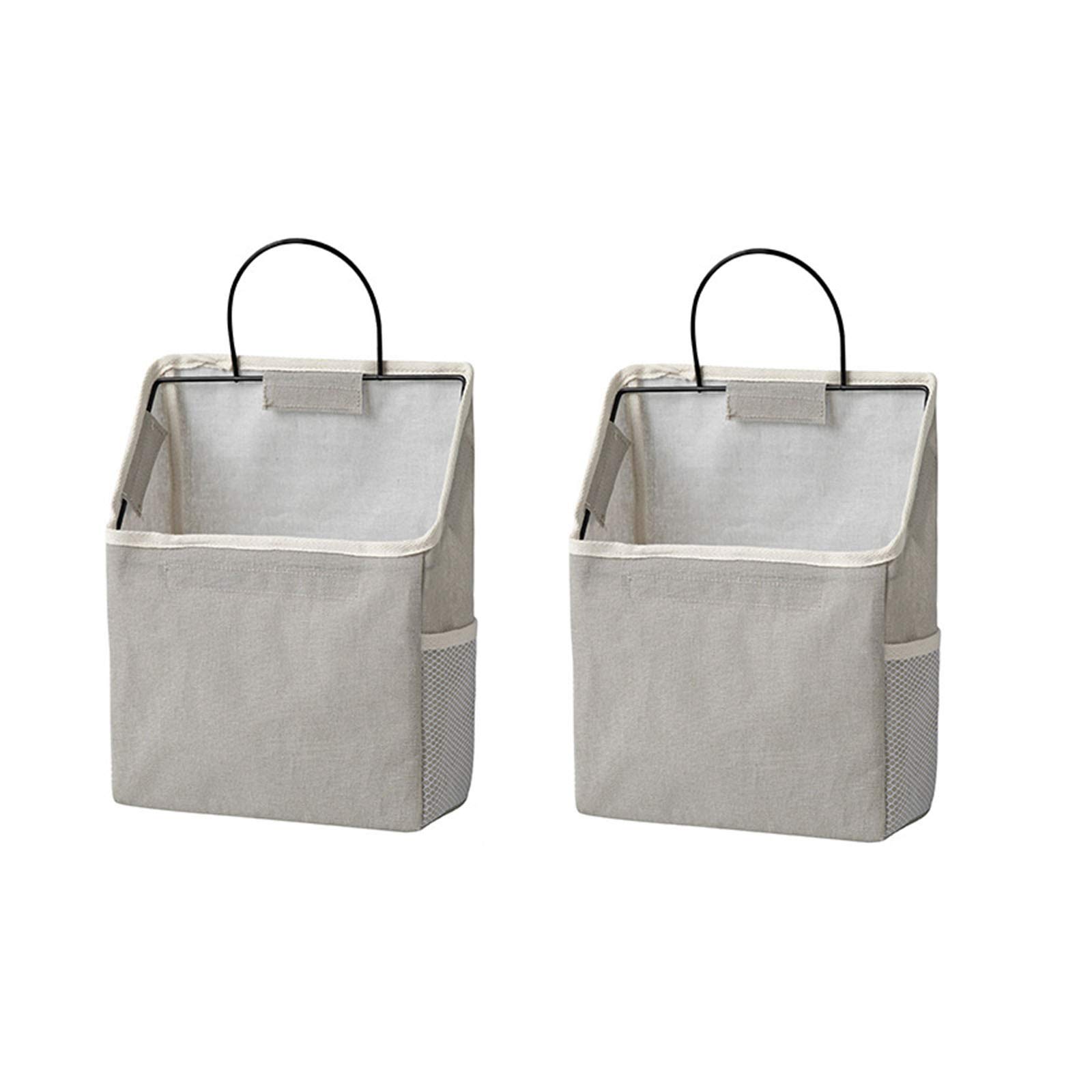 2 Pack Wall-Hanging Storage Basket Bag