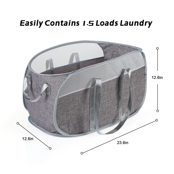 Mesh Collapsible Pop Up Laundry Basket Storage Bag