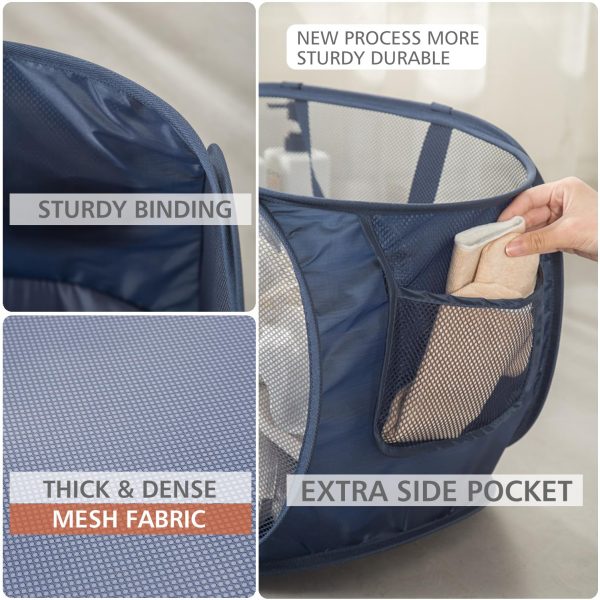 Sturdy Mesh Laundry Hamper Popup Basket Storage Bag