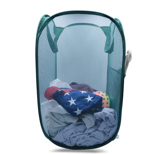 Sturdy Mesh Laundry Hamper Popup Basket Storage Bag