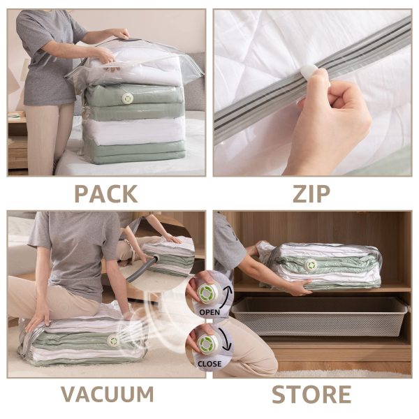 6 Pack Vacuum Space Super Cube Storage Bags