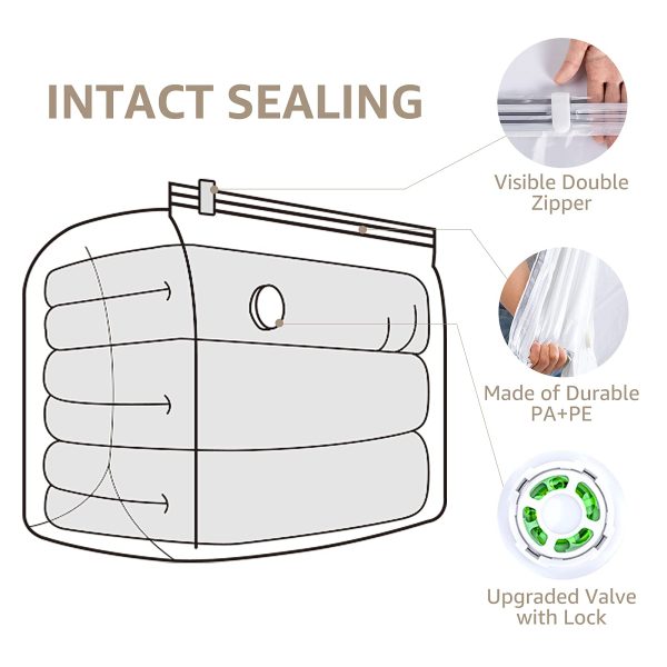 6 Pack Vacuum Space Super Cube Storage Bags