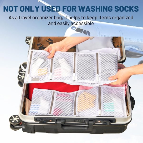 14-Pocket Delicates Mesh Hanging Laundry Sock Storage Bag