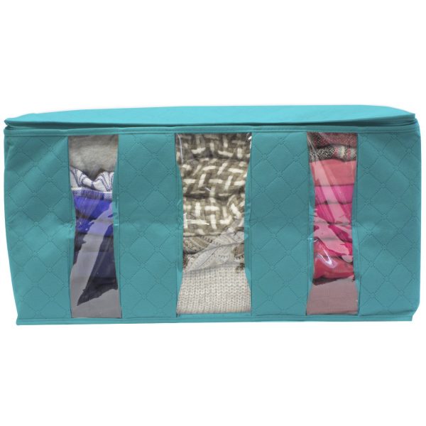 2 Pack Foldable Clothes Blankets Closets Storage Bag