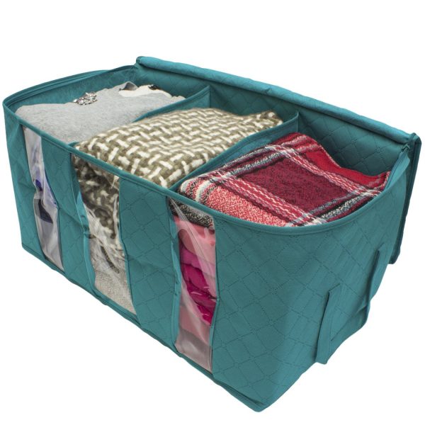 2 Pack Foldable Clothes Blankets Closets Storage Bag