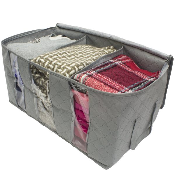 2 Pack Foldable Clothes Blankets Closets Storage Bag