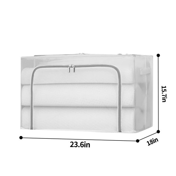 2 Pack Stackable Foldable Steel Frame Storage Boxes