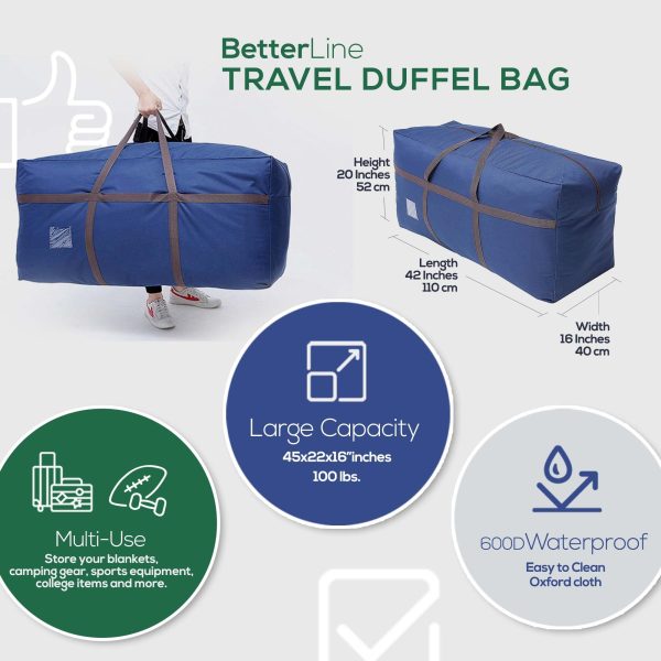 Large Premium-Quality Heavy Duty Duffel Storage Bag