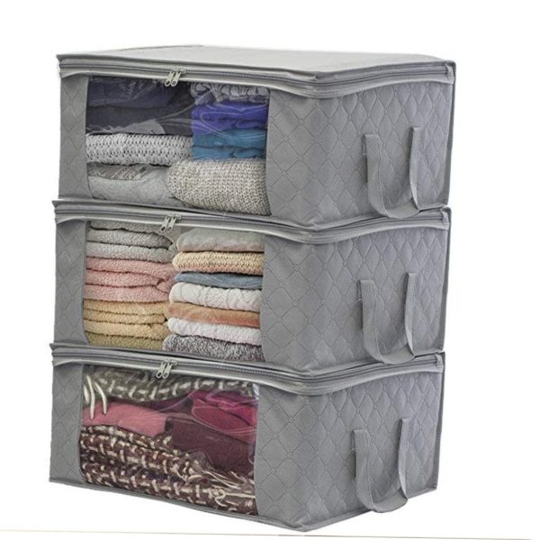 Zippered Fold Quilt Bedding Comforters Clothing Storage bag