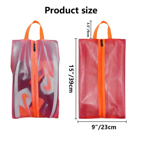 3 Pack Large Waterproof Pouches Zipper Storage Shoes Bags