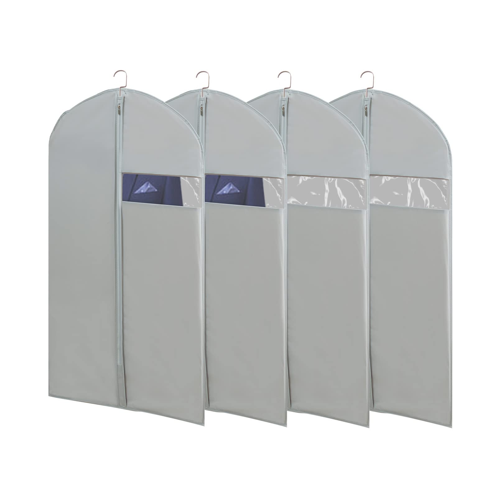 4 Pack Long Clear Garment Dress Storage Bag