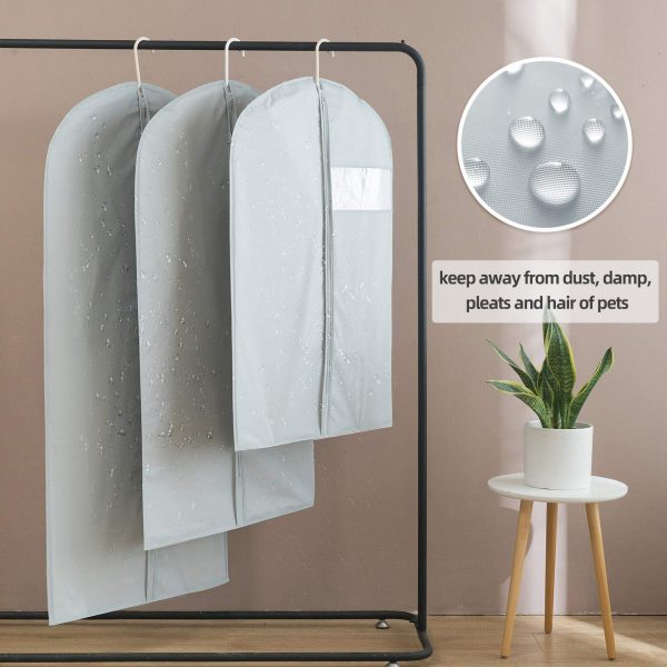 4 Pack Long Clear Garment Dress Storage Bag