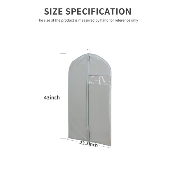 4 Pack Long Clear Garment Dress Storage Bag