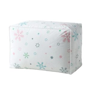 Drawstring Bundle Mouth Snowflake Storage Bag