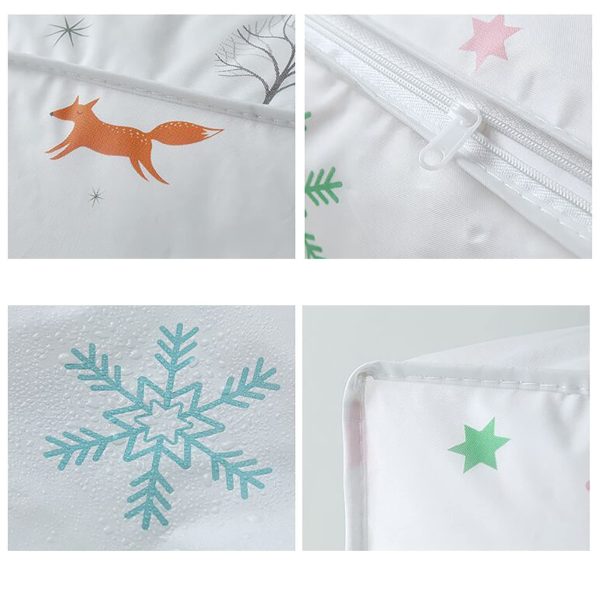 Drawstring Bundle Mouth Snowflake Storage Bag