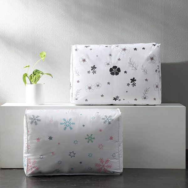 Drawstring Bundle Mouth Snowflake Storage Bag