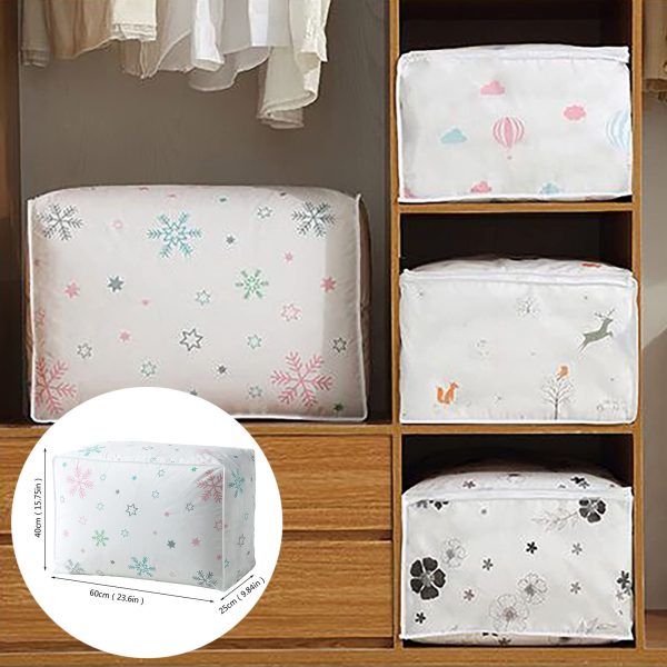 Drawstring Bundle Mouth Snowflake Storage Bag