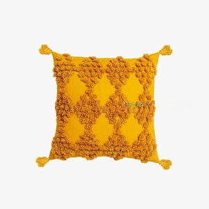 Bohemian Style Velvet Pillow - Nordic Tassel Trim