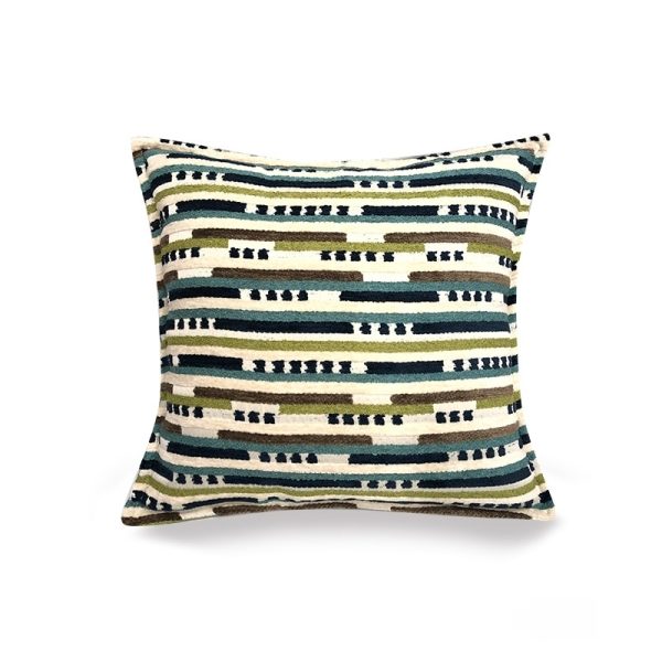 Nordic Striped Pillow Cover - Minimalist Snowy Texture