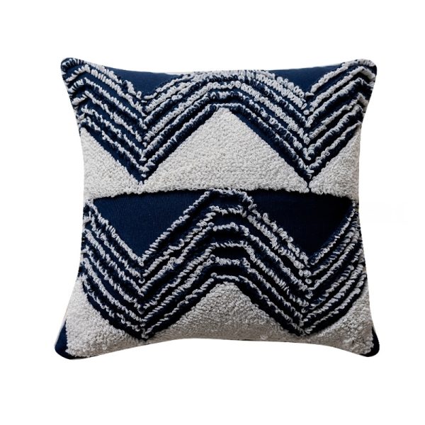 Embroidered Pillow Cover - Nordic Circle Texture