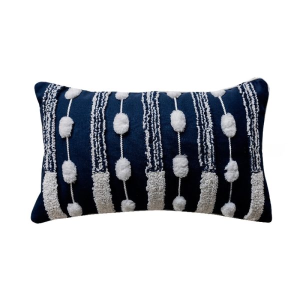 Embroidered Pillow Cover - Nordic Circle Texture