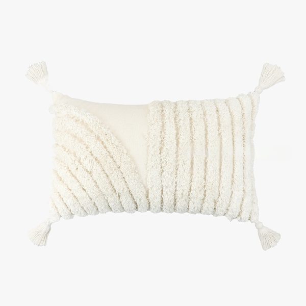 Nordic Bohemian Velvet Pillow - Vintage Style with Tassel Fringe