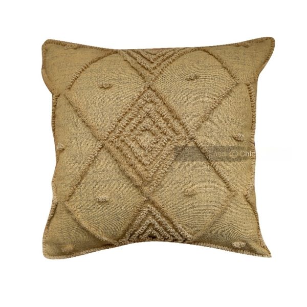 Nordic Geometric Velvet Pillow Cover - Minimalist Tassel Trim