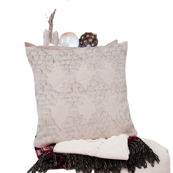 Bohemian Embroidered Velvet Pillow with Tassel Fringe - Nordic Style