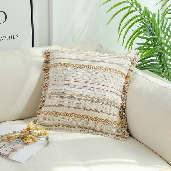 Bohemian Silk Pillow Cover - Handcrafted Square