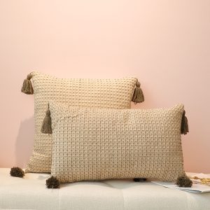 Fringed Pillow Cover - Exotic Minimalist Style