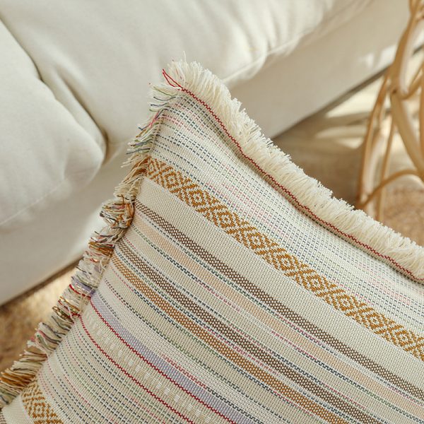 Bohemian Silk Pillow Cover - Handcrafted Square