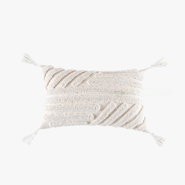 Bohemian Velvet Pillow - Nordic Vintage Style with Tassel Fringe