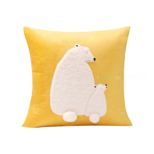 Polar Bear Plush Pillow - Cute Cartoon for Kids