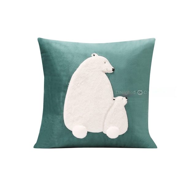 Polar Bear Plush Pillow - Cute Cartoon for Kids