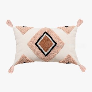 Nordic Velvet Pillow - Bohemian Style with Tassel Fringe