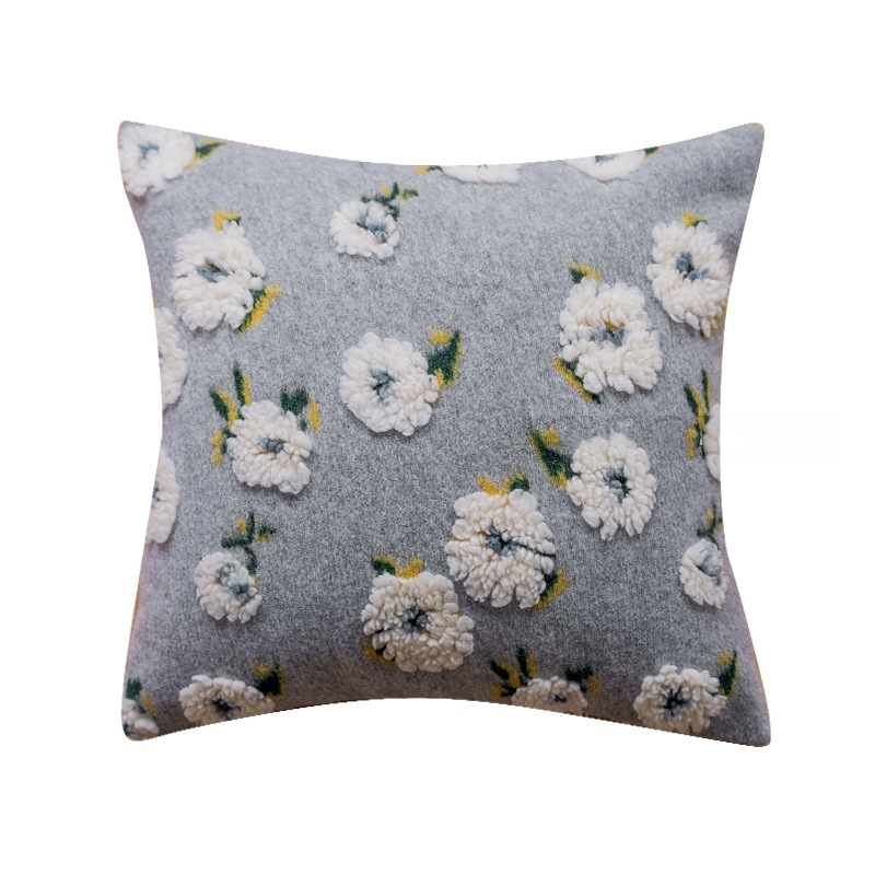 Geometric Floral Pillow - Simple Fresh Accent