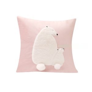 Polar Bear Plush Pillow - Cute Cartoon for Kids