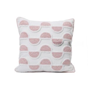 Circle Tufted Pillow Cover - Moroccan Tassel Accent