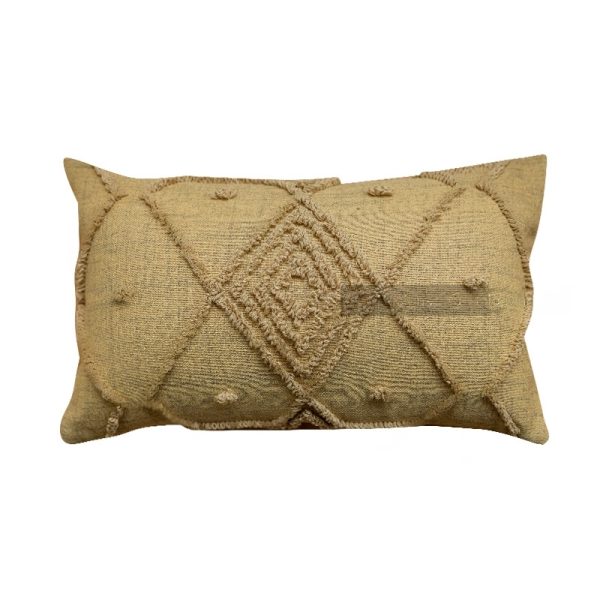 Nordic Geometric Velvet Pillow Cover - Minimalist Tassel Trim