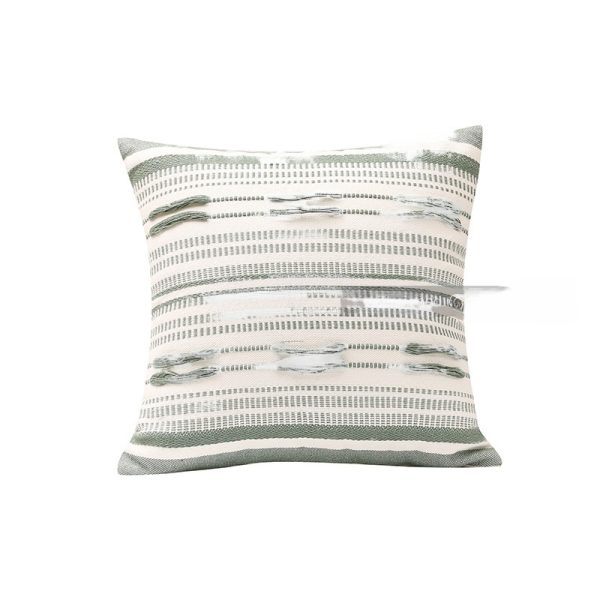 Mint Green Pillow Cover - Exotic Fringe Trim