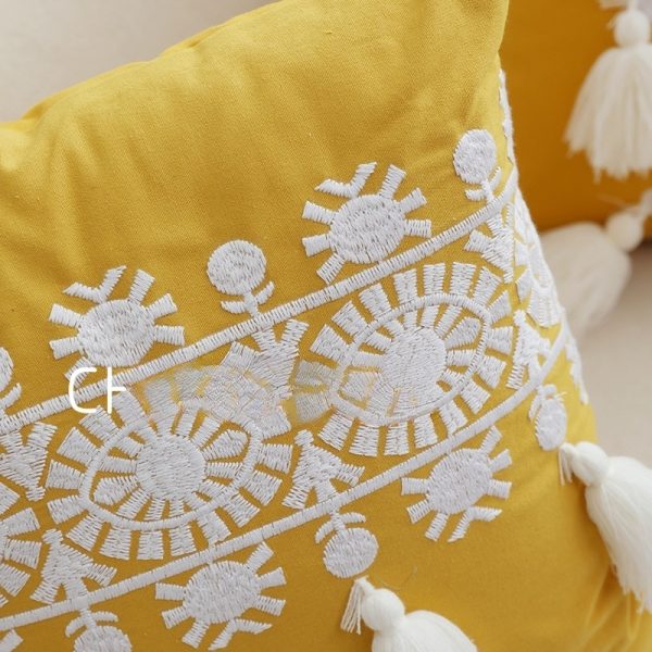 Embroidered Pillow Cover - Luxurious Home Accent