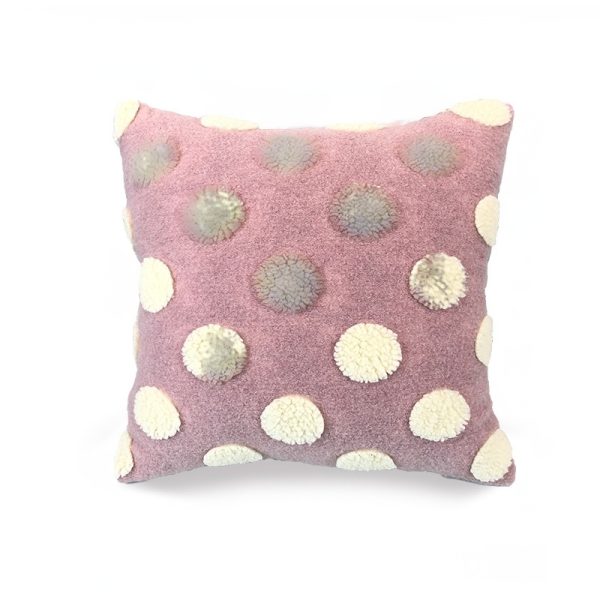 Geometric Dot Pillow Cover - Trendy Embossed Style