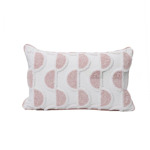 Circle Tufted Pillow Cover - Moroccan Tassel Accent
