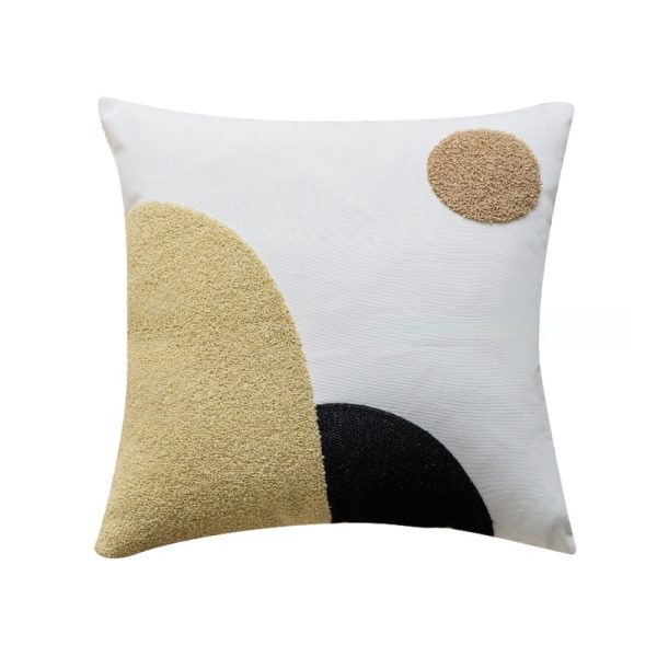 Floral Embroidered Pillow - Nordic Warm Tones