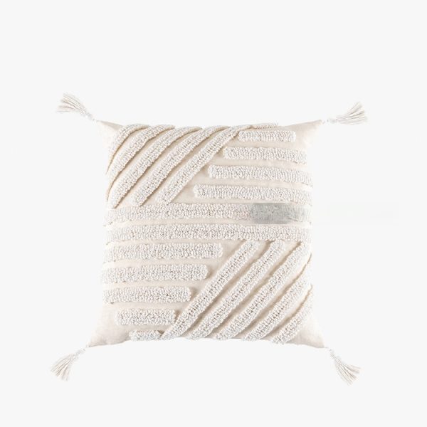 Bohemian Velvet Pillow - Nordic Vintage Style with Tassel Fringe