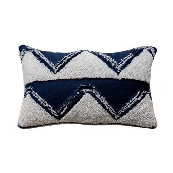 Embroidered Pillow Cover - Nordic Circle Texture