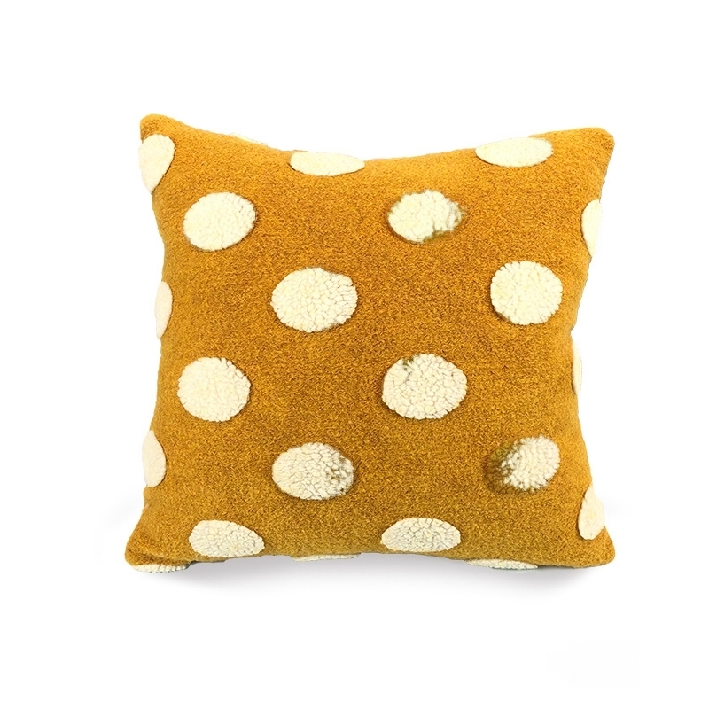 Geometric Dot Pillow Cover - Trendy Embossed Style