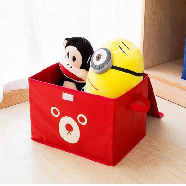 Oxford Fabric Storage Box - Adorable Teddy Bear Cartoon Children's Toy and Clothing Organizer