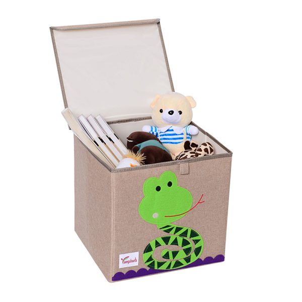 Cartoon Foldable Children's Toy Square Storage Box - Large Fabric Clothing and Storage Organizer